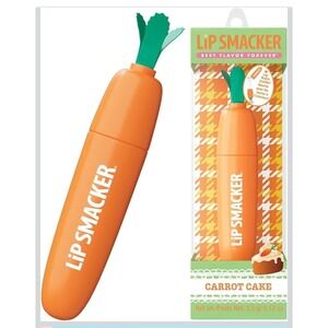 NEW‎ x2 Lip Smacker Carrot Cake Lip Balm Limited Edition Carrot Shaped Easter